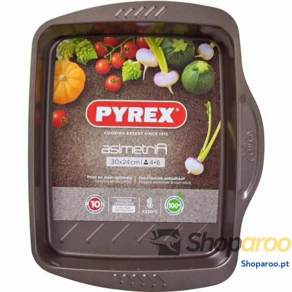Bandeja para Forno Pyrex Castanho Preto Metal