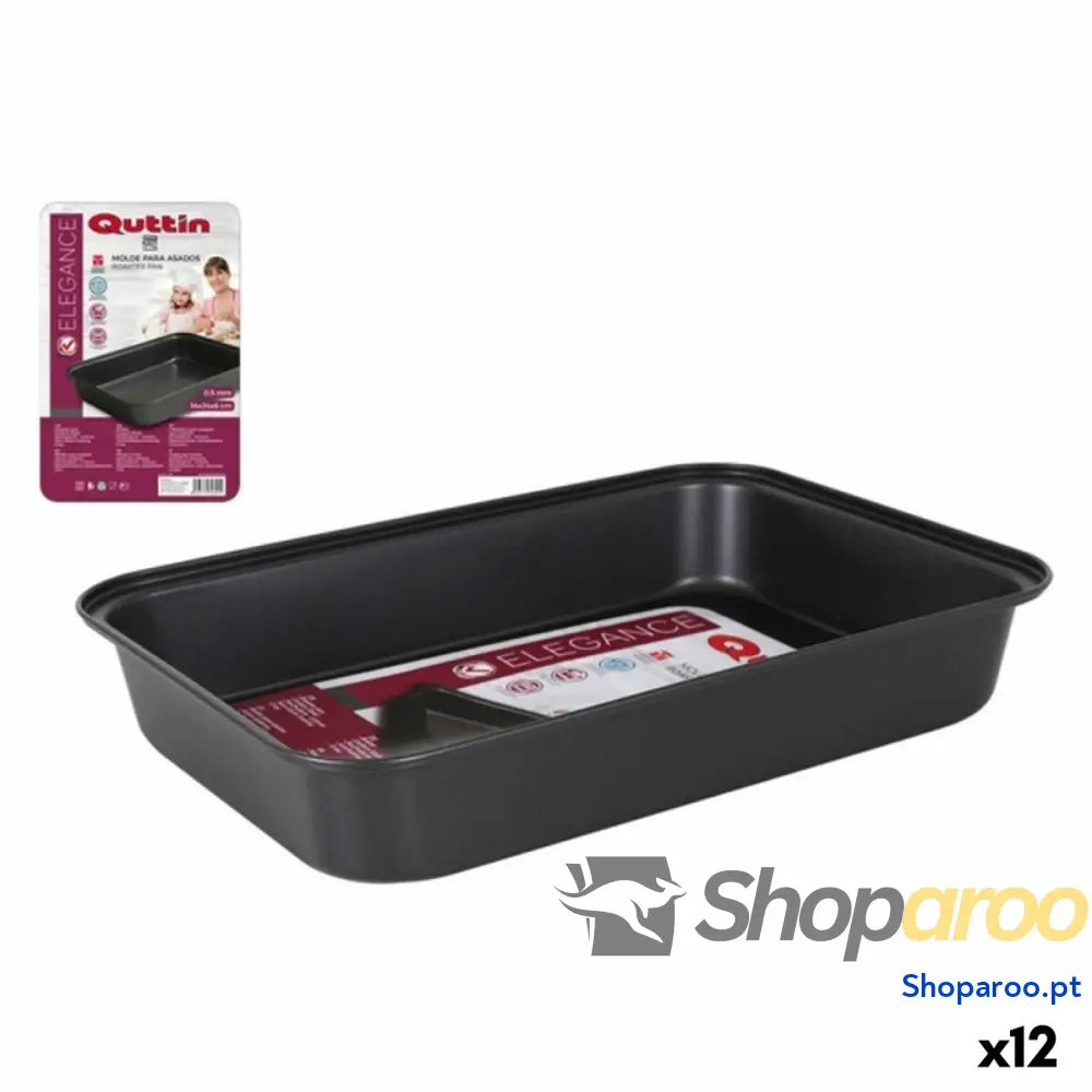 Bandeja para Forno Quttin 52287 Retangular 34 x 24 cm Aço de carbono (12 Unidades)