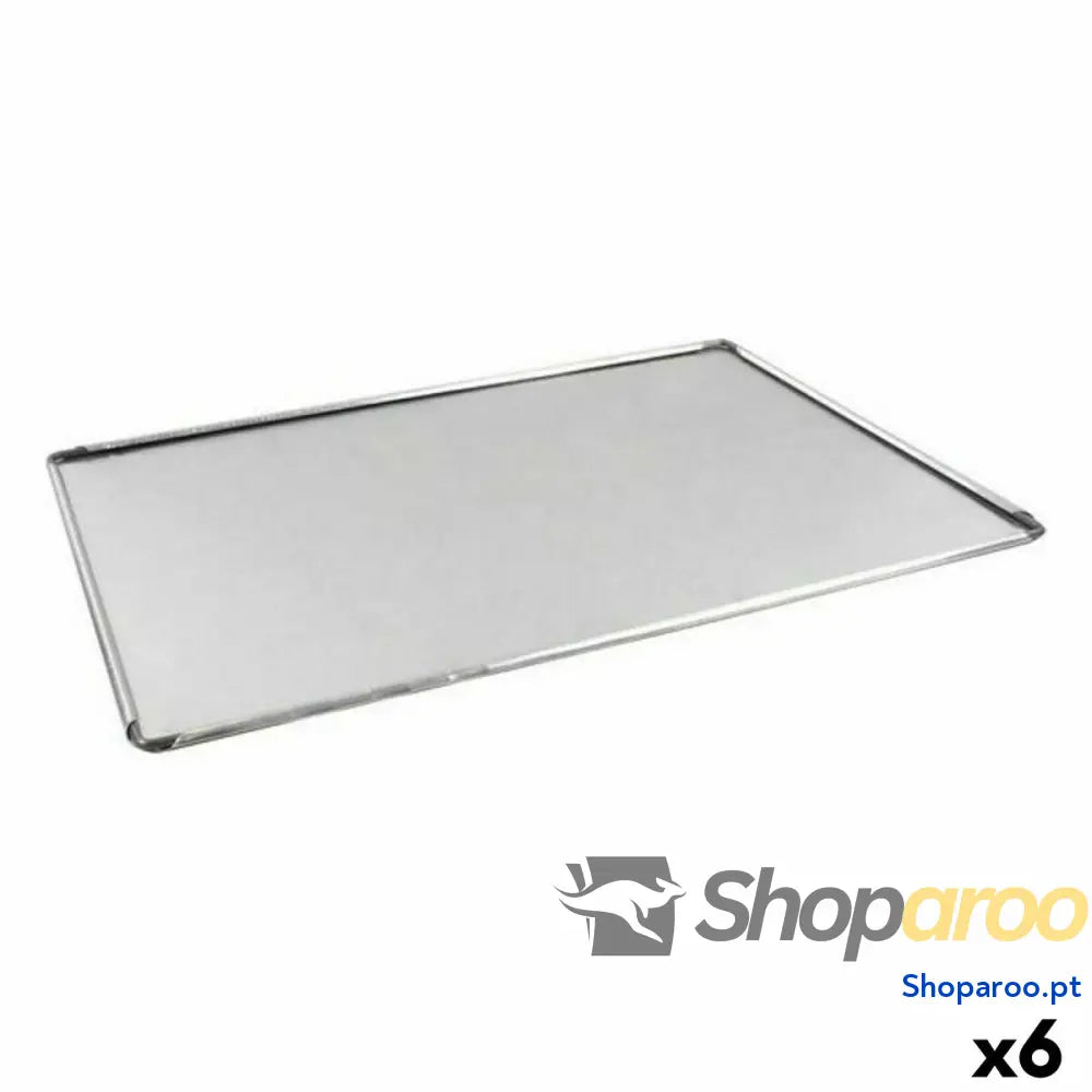 Bandeja para Forno VR Prateado Alumínio Retangular 40 x 28 0,5 cm (6 Unidades)