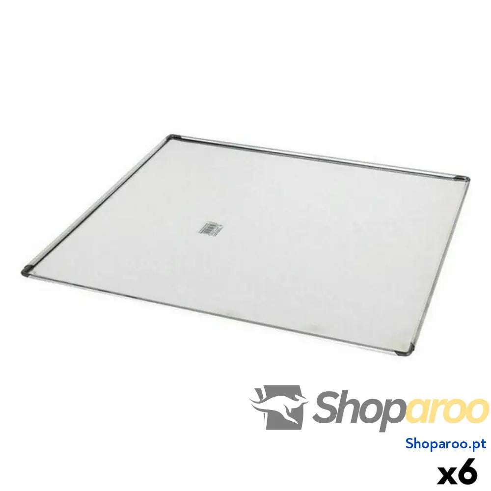 Bandeja para Forno VR Prateado Alumínio Retangular 41 x 37 0,5 cm (6 Unidades)