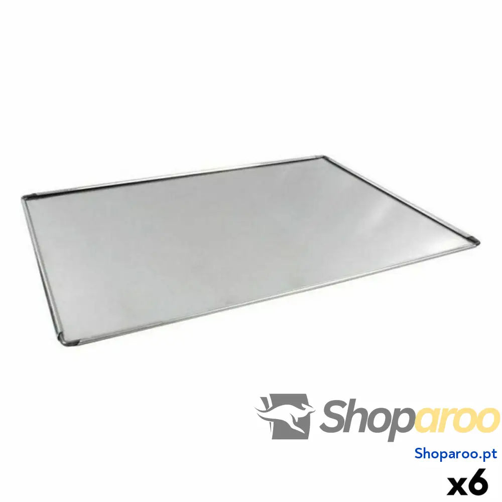 Bandeja para Forno VR Prateado Alumínio Retangular 48 x 34 0,5 cm (6 Unidades)