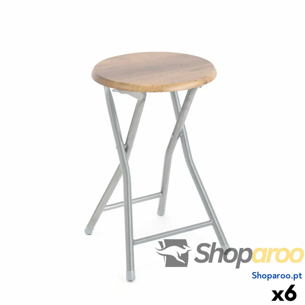 Banqueta Confortime Madeira Metal 30 x 46 cm (6 Unidades)