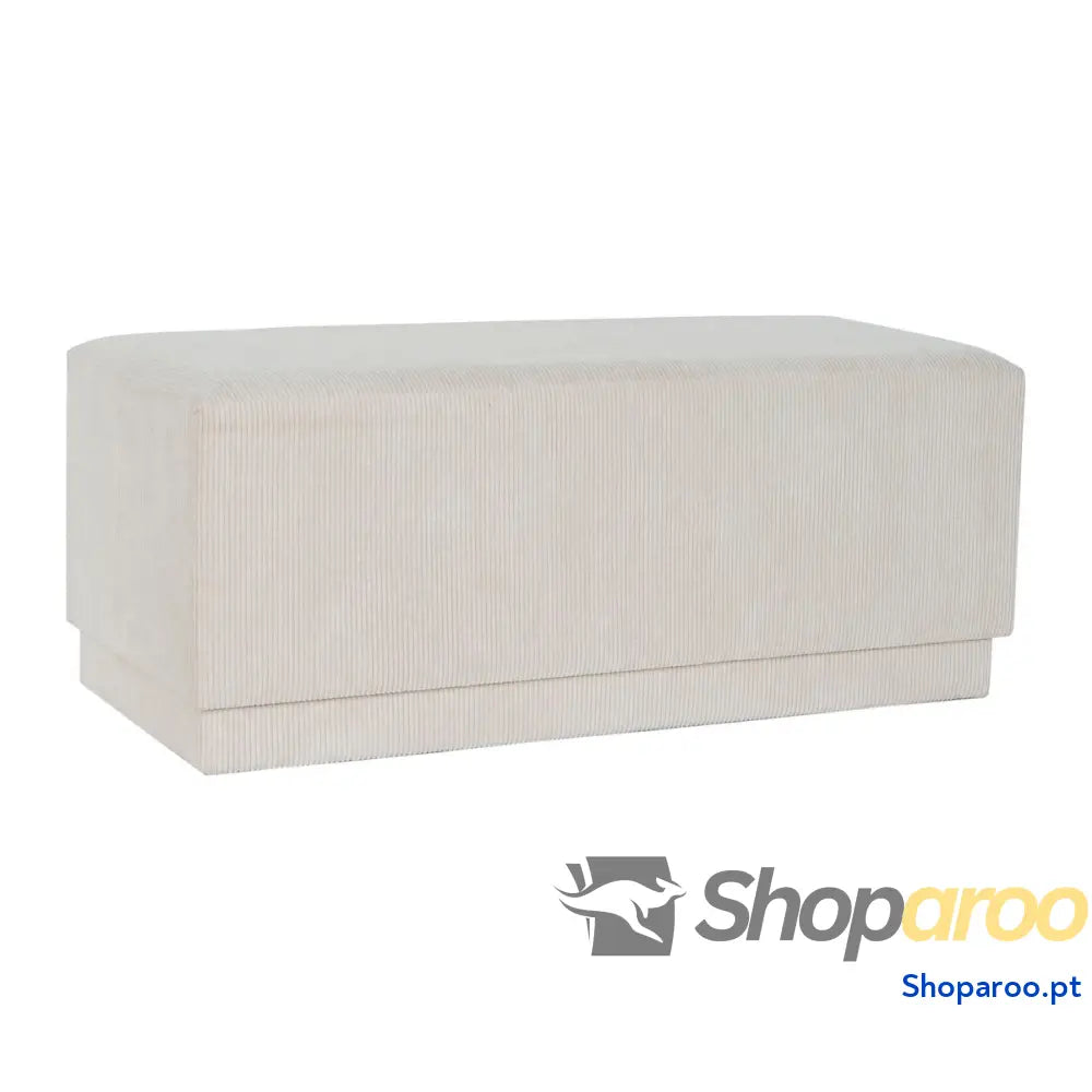 Banqueta DKD Home Decor Bege Madeira MDF 100 x 40 cm