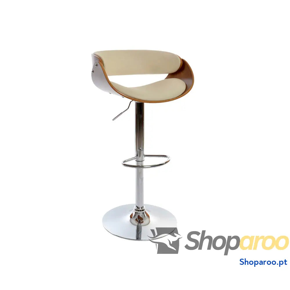 Banqueta DKD Home Decor Castanho Creme Nogueira 54 x 53 101,5 cm