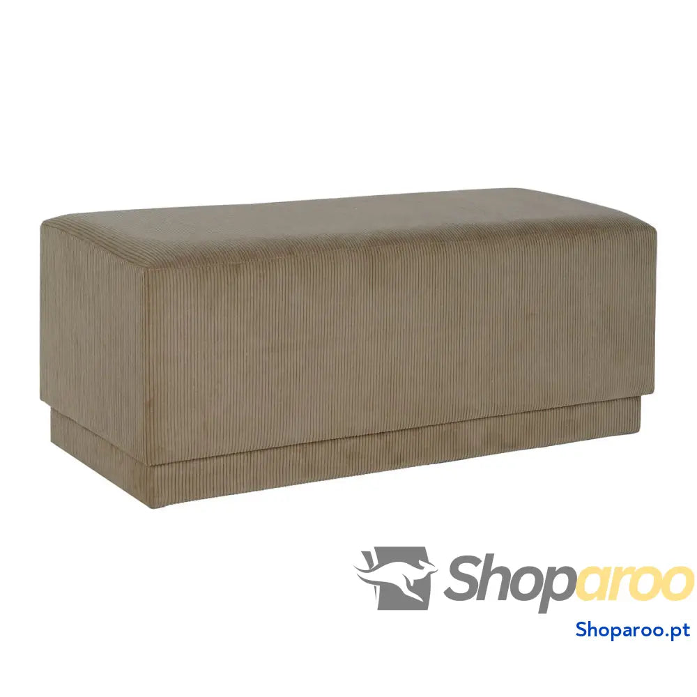 Banqueta DKD Home Decor Castanho Poliéster Madeira MDF 100 x 40 cm