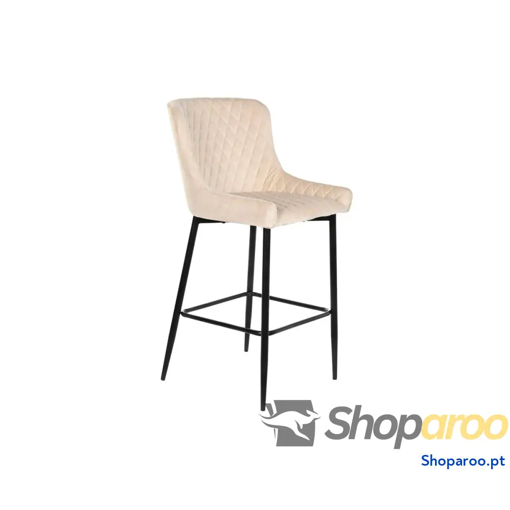 Banqueta DKD Home Decor Preto Bege Metal 58,5 x 48,5 96,5 cm 48 55 100
