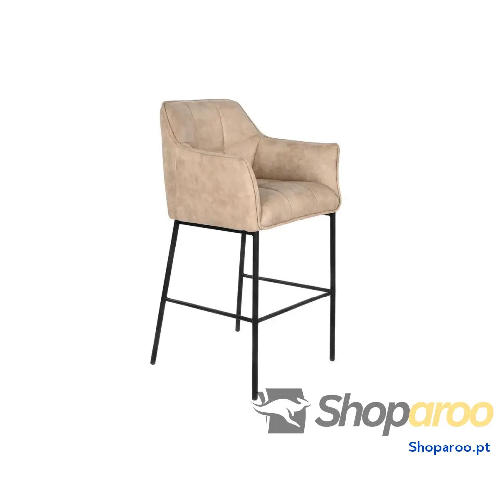 Banqueta DKD Home Decor Preto Bege Metal 59 x 60 107 cm