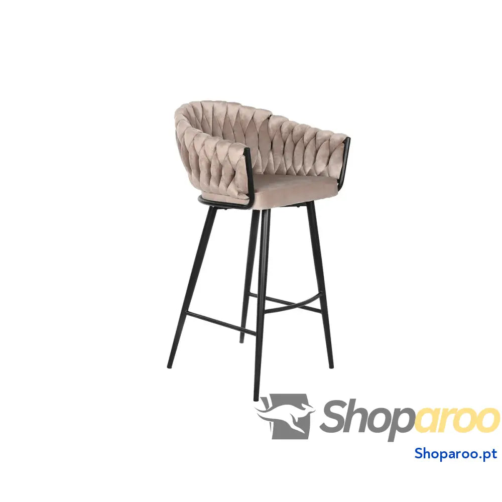 Banqueta DKD Home Decor Preto Bege Metal 61 x 52 101 cm