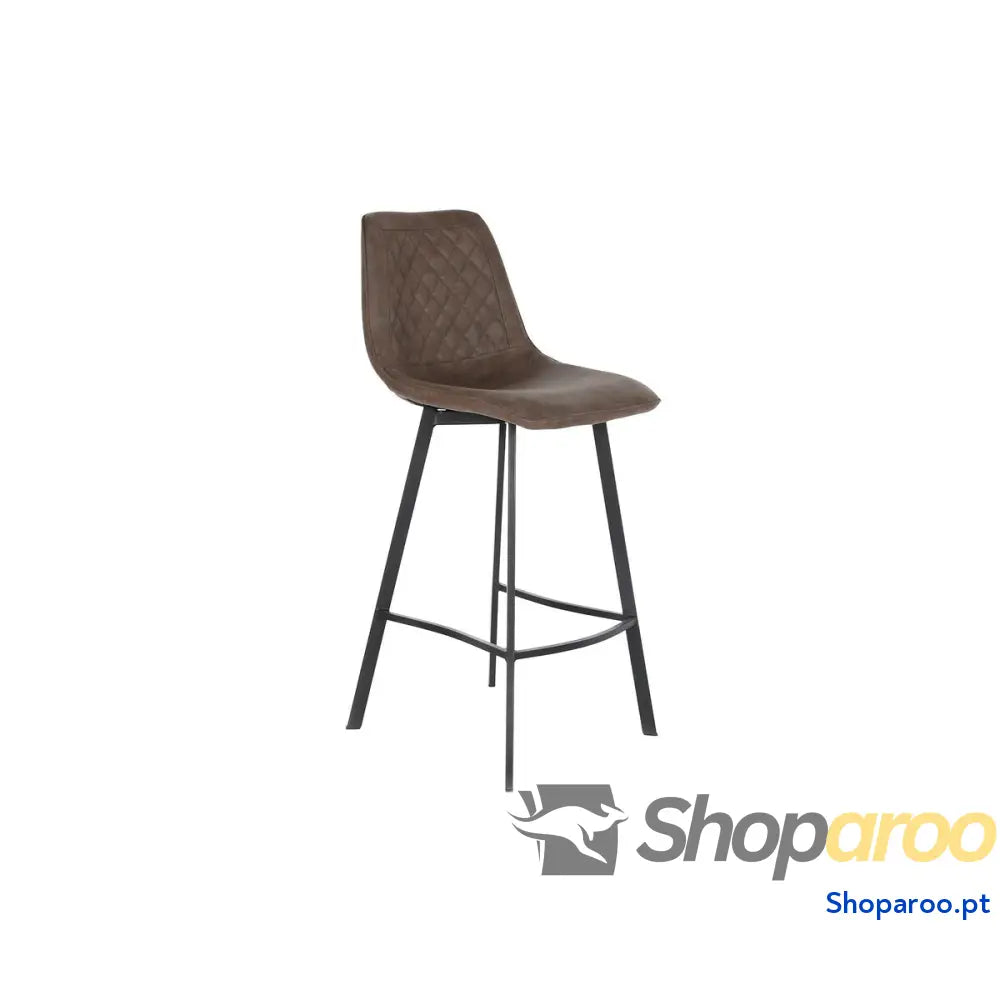 Banqueta DKD Home Decor Preto Camel Metal 56 x 49 110 cm