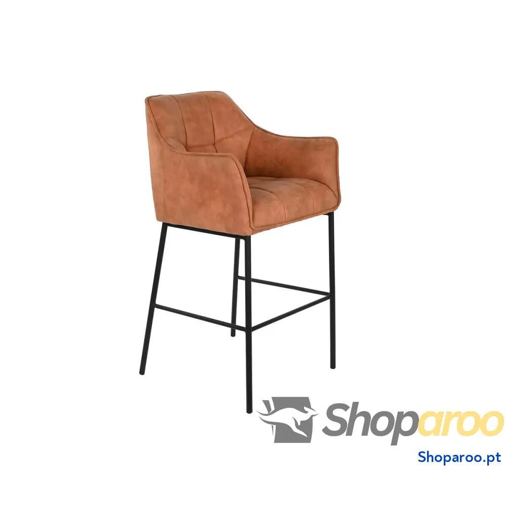 Banqueta DKD Home Decor Preto Camel Metal 59 x 60 107 cm