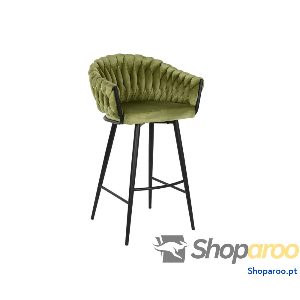 Banqueta DKD Home Decor Preto Verde Veludo Metal 61 x 52 101 cm