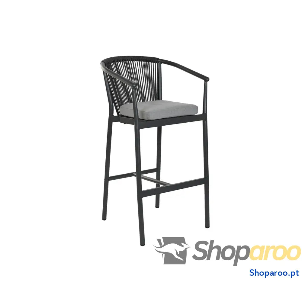 Banqueta Home ESPRIT Alumínio Rotim sintético 57 x 61 108 cm