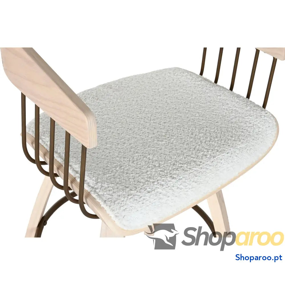 Banqueta Home ESPRIT Branco Madeira 51,5 x 47,5 94,5 cm