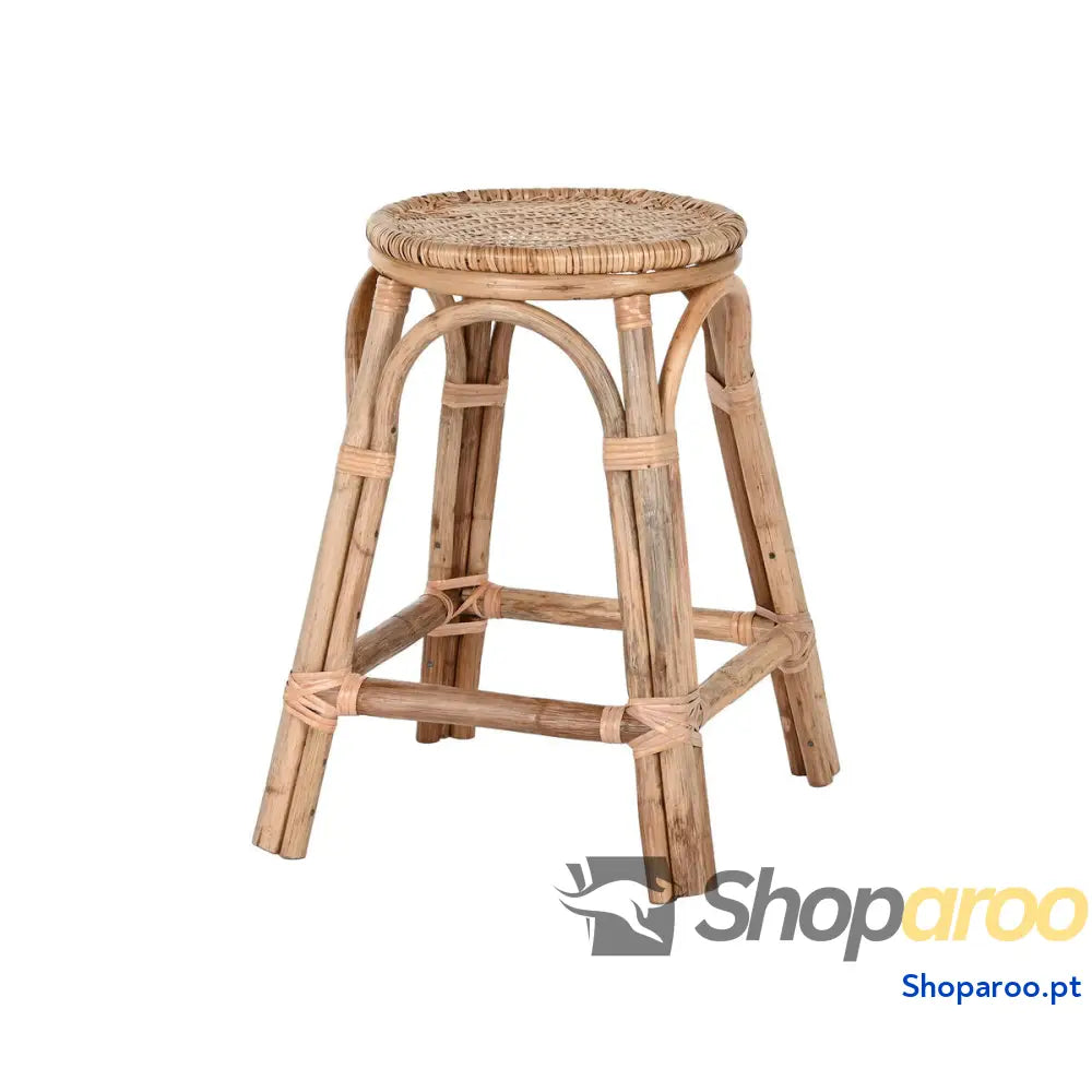 Banqueta Home ESPRIT Natural vime Rotim 37 X 49,5 cm