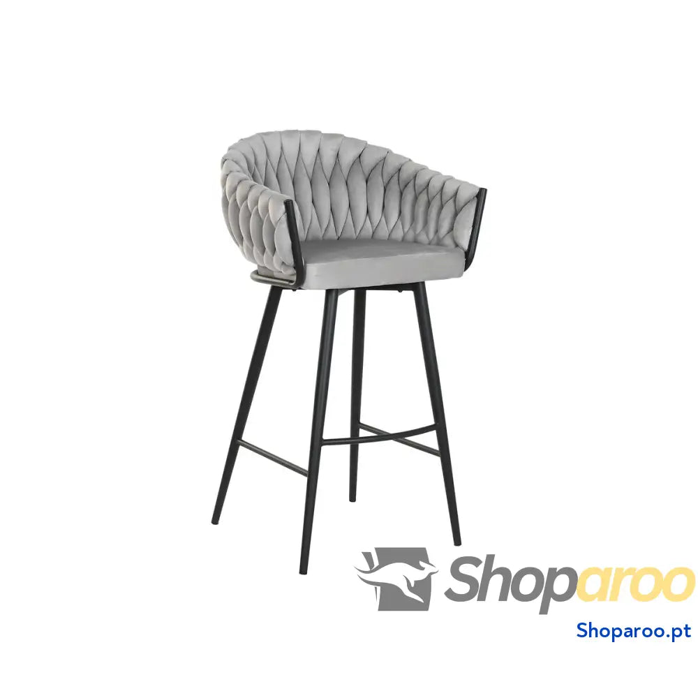 Banqueta Home ESPRIT Preto Cinzento Metal 58 x 53 101 cm