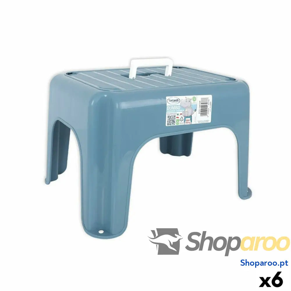 Banqueta Tontarelli Dumbo Azul 38 x 30 24 cm Com pega (6 Unidades)