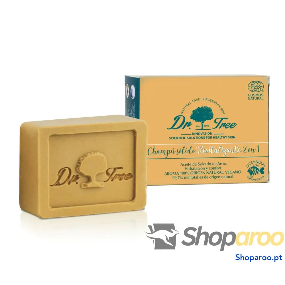 Barra de Champô Dr. Tree   Revitalizante 75 g