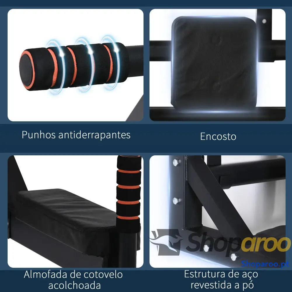 Barra de Elevações Parede em Aço para Treino Casa