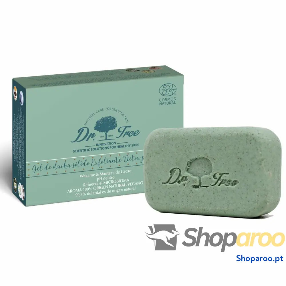 Barra de Gel Dr. Tree Gel De Ducha Sólido Pele sensível Exfoliante 120 g (Hidratante) (Calmante) (Refrescante)