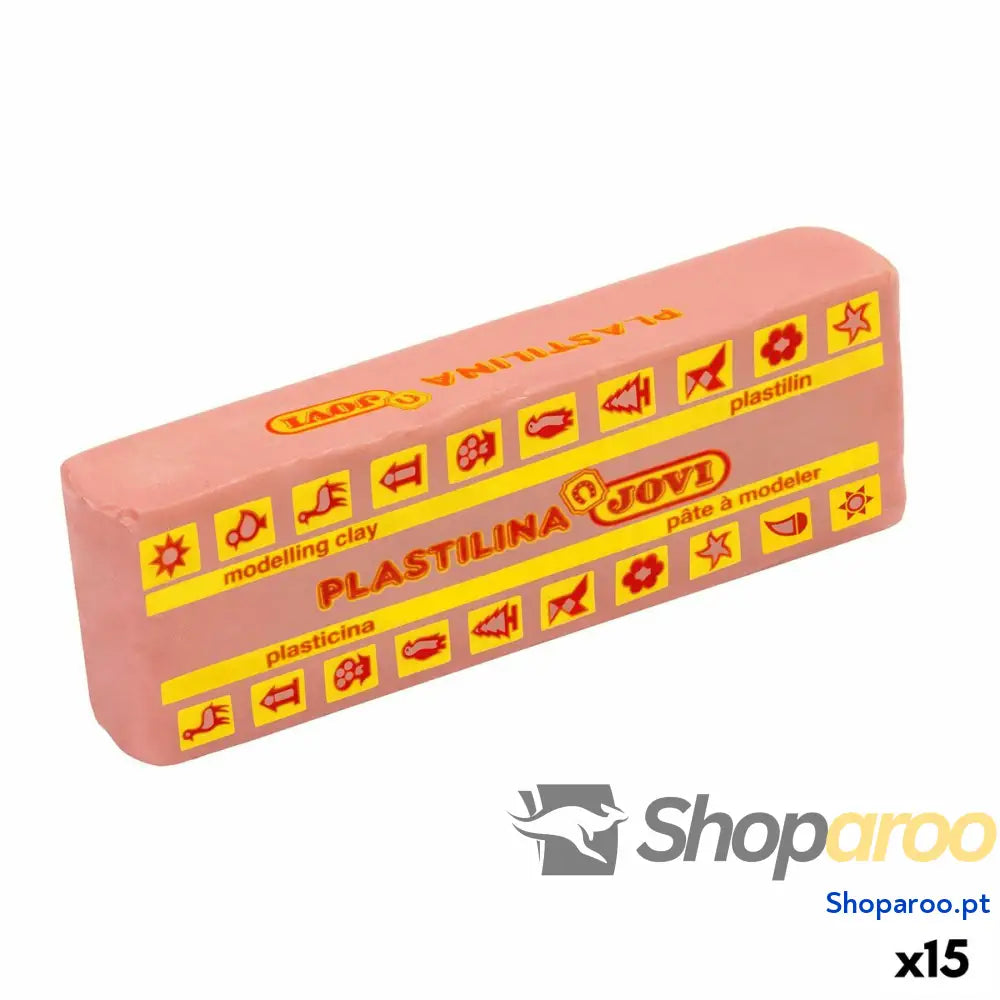 Barras de plasticina Jovi School 150 g Carne (15 Peças)