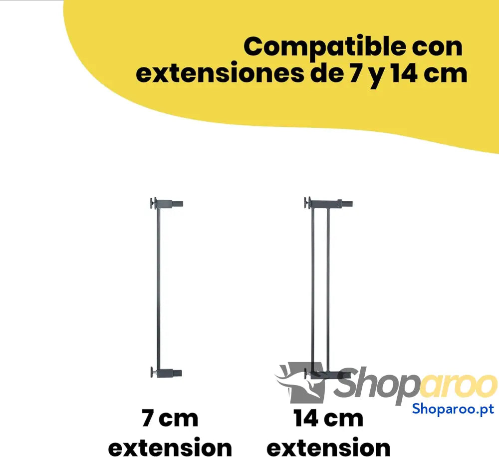 Barreira de segurança branca metálica para portas e escadas porta 80 cm até 136 com extensões adequado bebés crianças