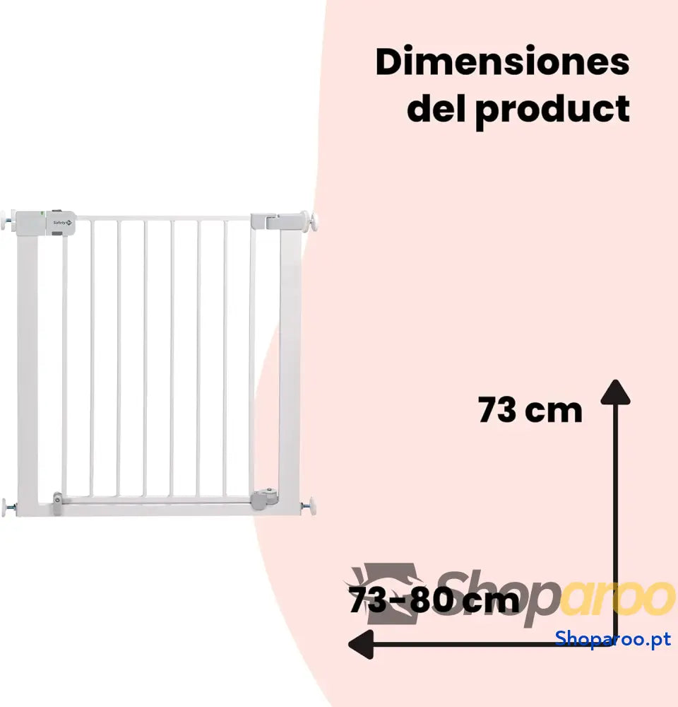Barreira de segurança branca metálica para portas e escadas porta 80 cm até 136 com extensões adequado bebés crianças