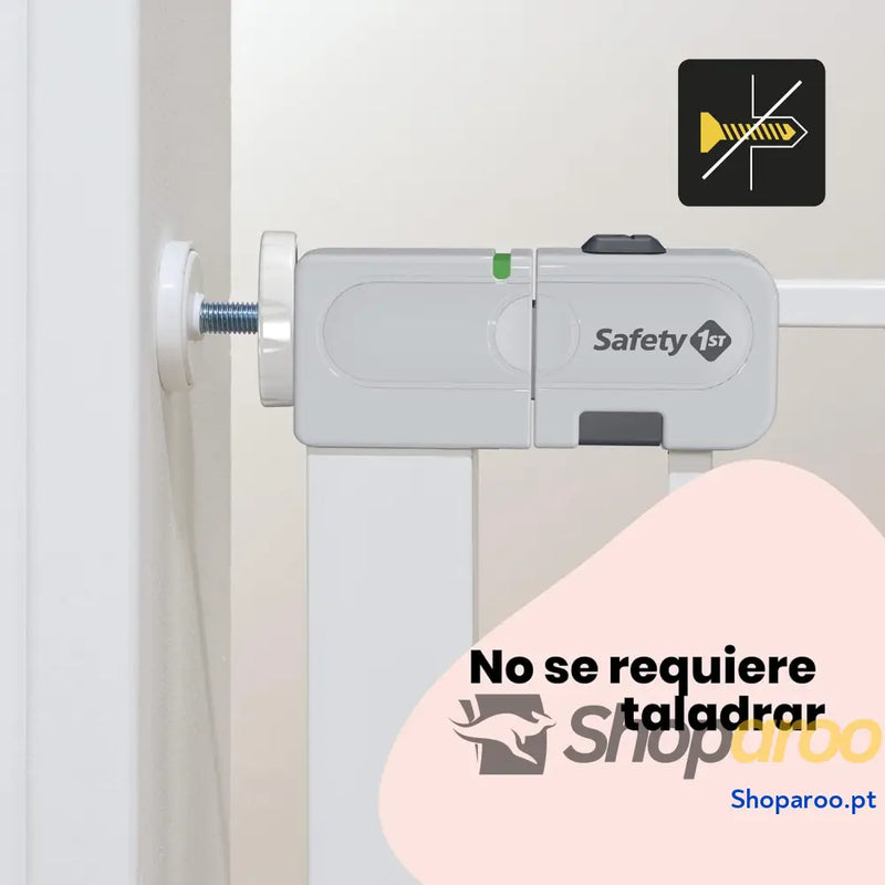 Barreira de segurança branca metálica para portas e escadas porta 80 cm até 136 com extensões adequado bebés crianças