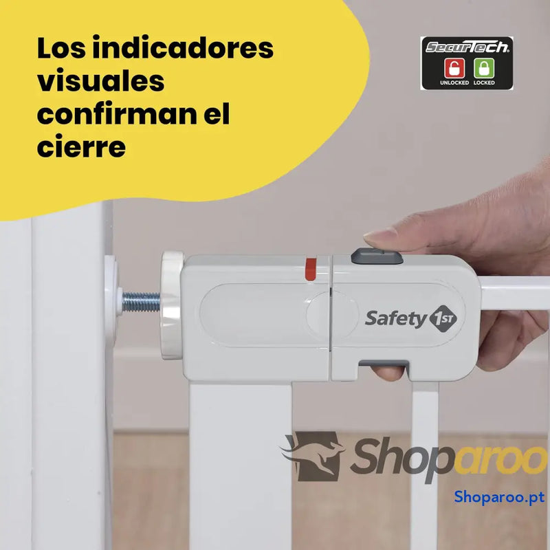 Barreira de segurança branca metálica para portas e escadas porta 80 cm até 136 com extensões adequado bebés crianças