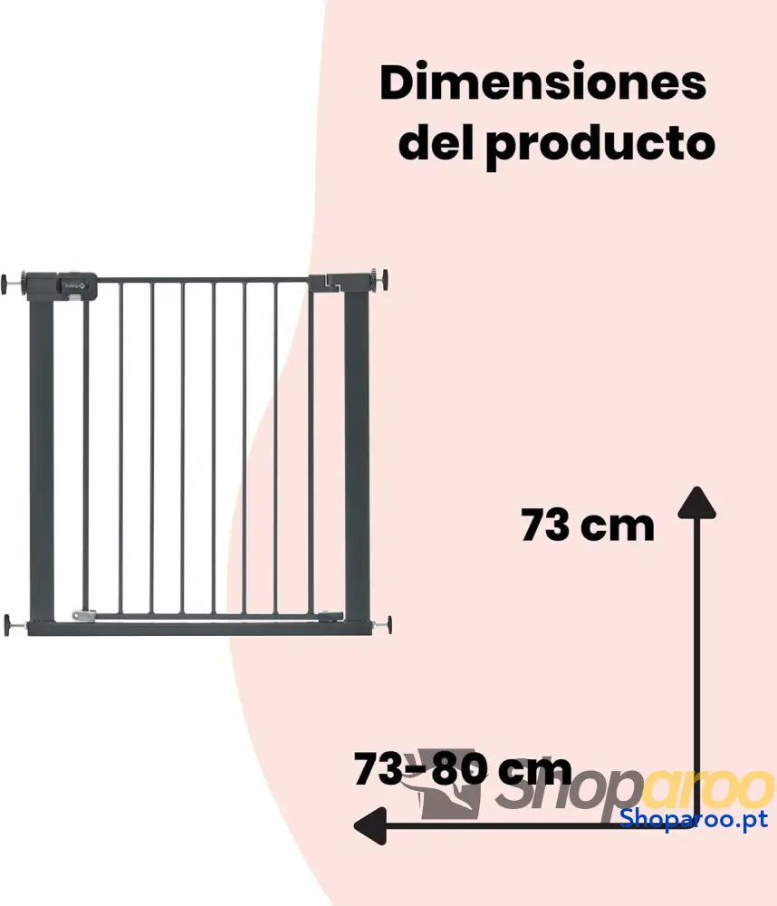 Barreira de segurança branca metálica para portas e escadas porta 80 cm até 136 com extensões adequado bebés crianças