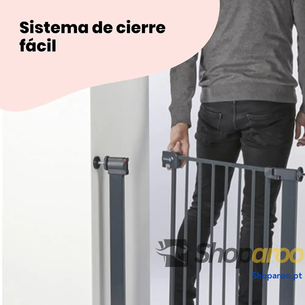 Barreira de segurança branca metálica para portas e escadas porta 80 cm até 136 com extensões adequado bebés crianças