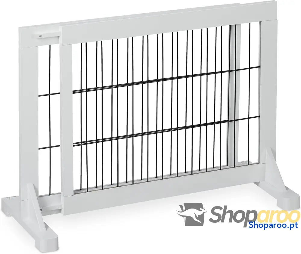 Barreira de segurança crianças e cães cerca protetora para porta ou escada sem perfuração 56 x 70 115 cm branco madeira