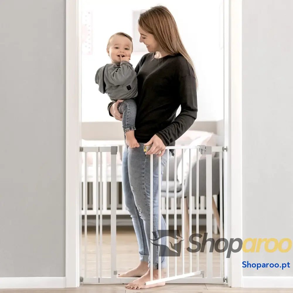 Barreira de segurança crianças para portas e escadas Open N Stop Safety incl. Extensão 9 cm Corrimão escada
