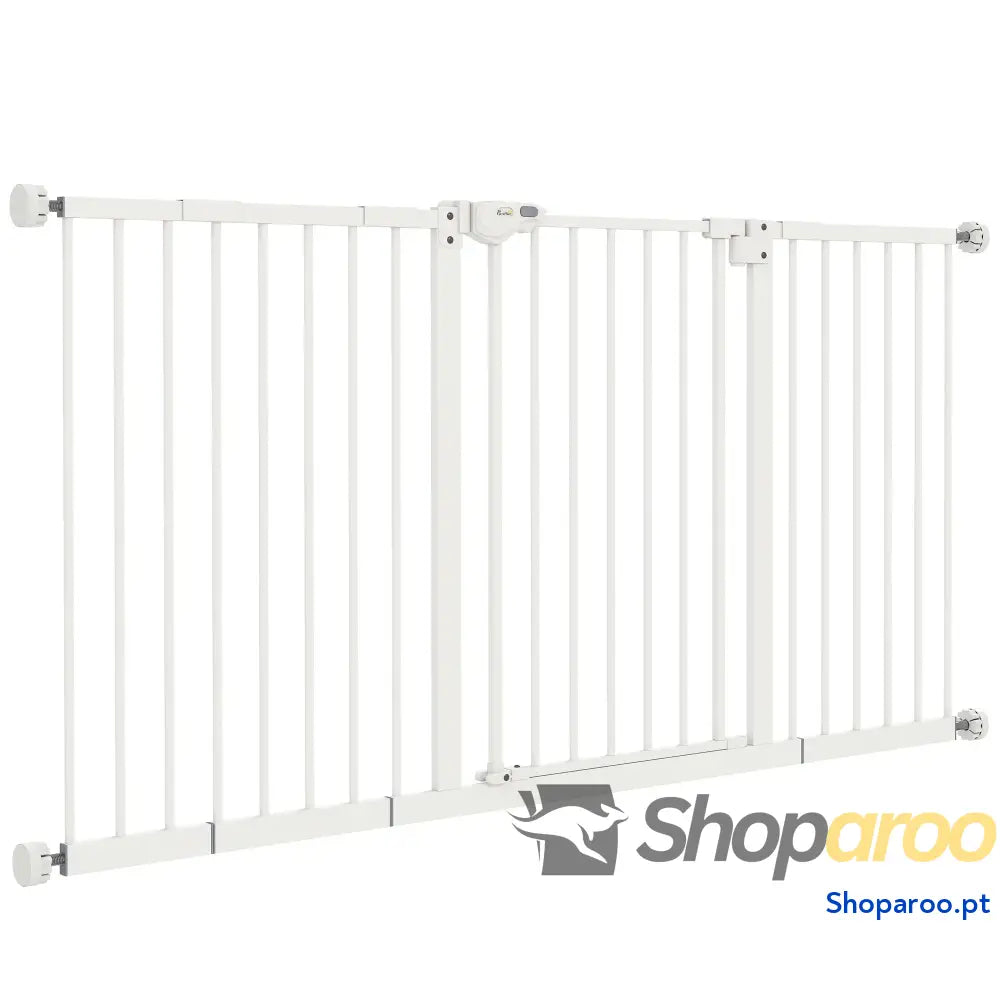Barreira de Segurança Extensível para Portas e Escadas com Fechamento Automático Sistema Duplo Bloqueio 74-147,5x76,2
