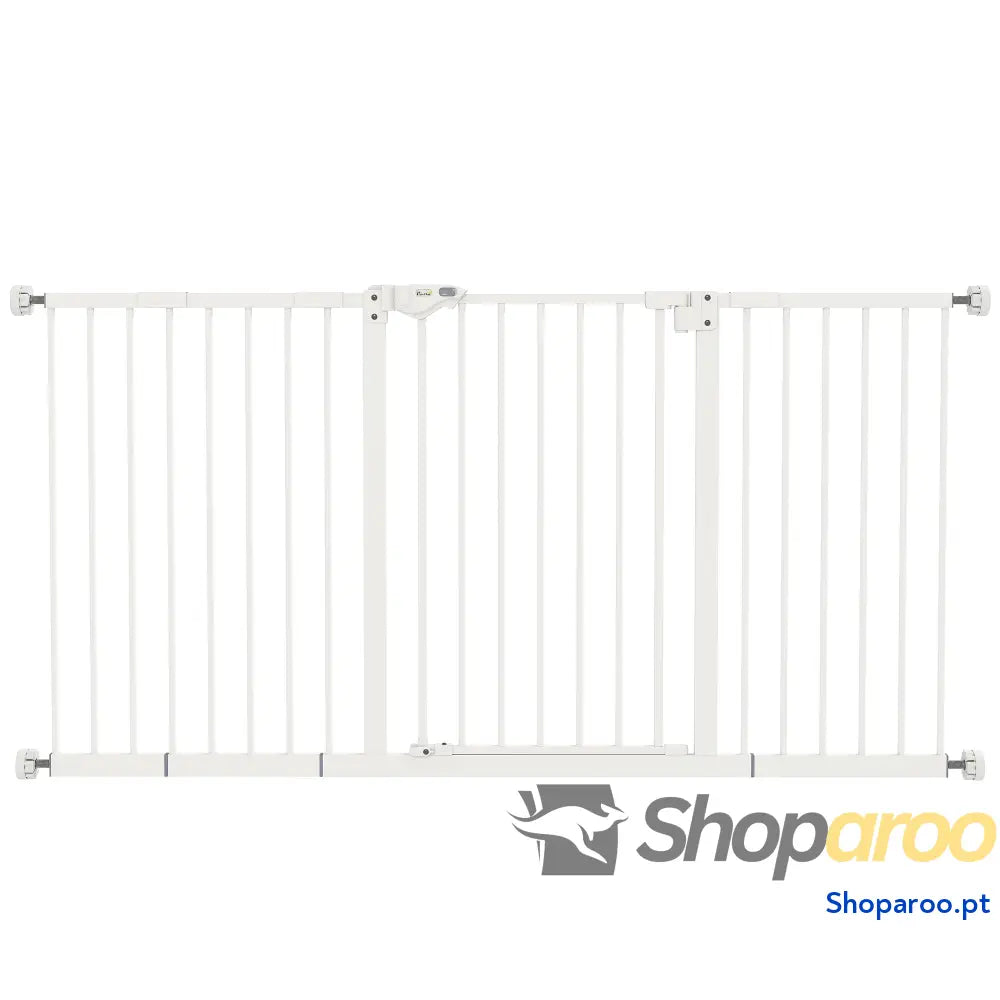 Barreira de Segurança Extensível para Portas e Escadas com Fechamento Automático Sistema Duplo Bloqueio 74-147,5x76,2