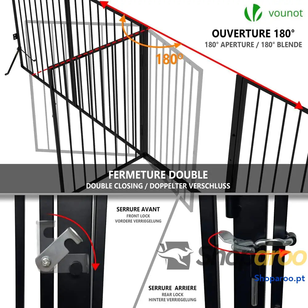 Barreira de segurança para cães cerca 5 painéis grade proteção lareira montagem flexível 300 x 75 cm preto