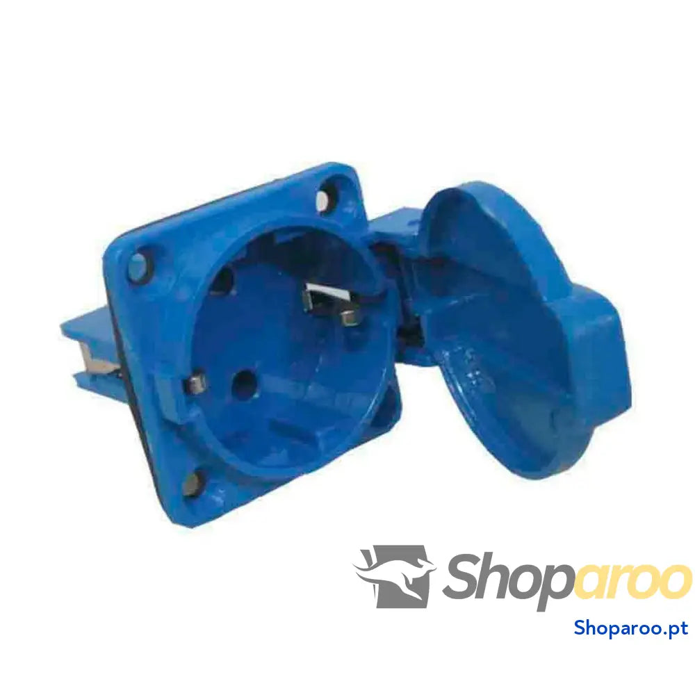 Base de encaixe Solera 931131 Schuko Com tampa Azul 250 V 16 A Engastado