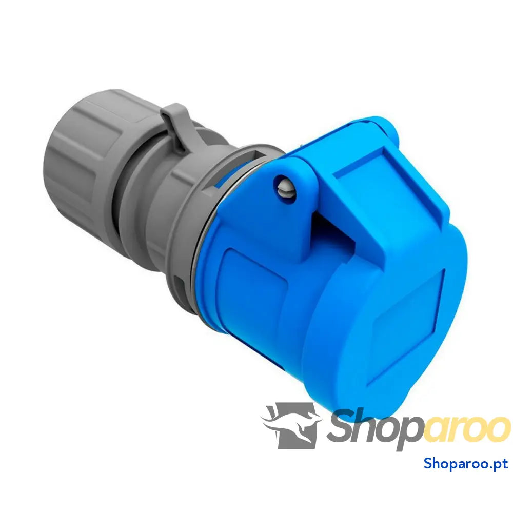 Base de ficha EDM Azul Azul/Branco Aérea 16 A CETAC Com tampa