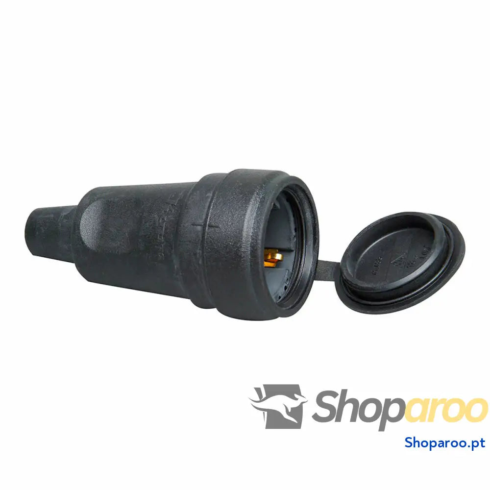 Base de ficha Kopp 2p + t Preto 230 V Com tampa