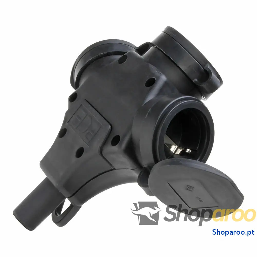 Base de ficha Kopp 2p + t Preto 250 V Com tampa