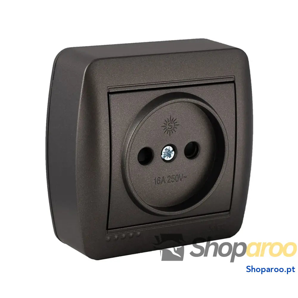 Base de ficha Solera Mural Grafite 16 A 250 V