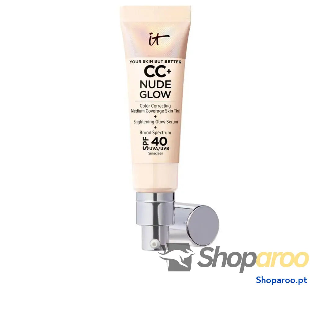Base de Maquilhagem Cremosa It Cosmetics CC + Nude Glow Fair porcelain Spf 40 32 ml