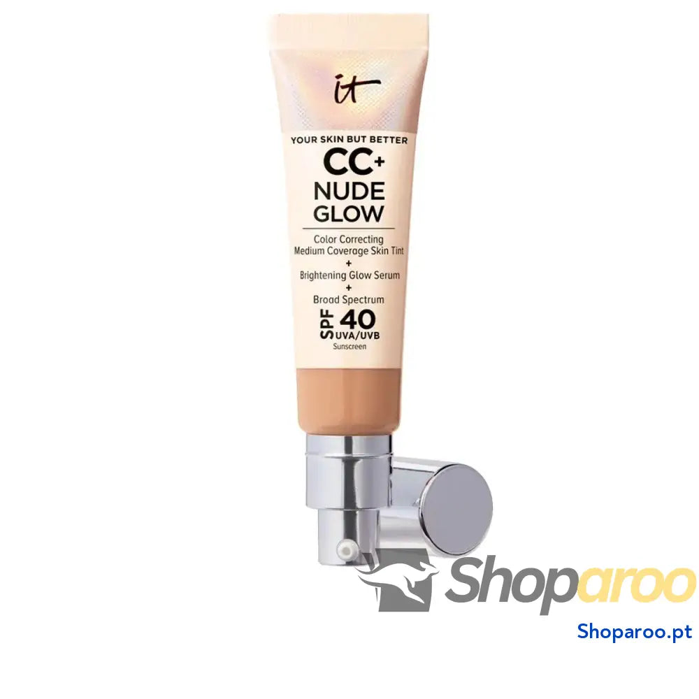 Base de Maquilhagem Cremosa It Cosmetics CC + Nude Glow Medium Tan Spf 40 32 ml