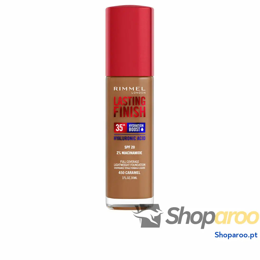 Base de Maquilhagem Cremosa Rimmel London Lasting Finish Nº 450 Caramel Spf 20 30 ml