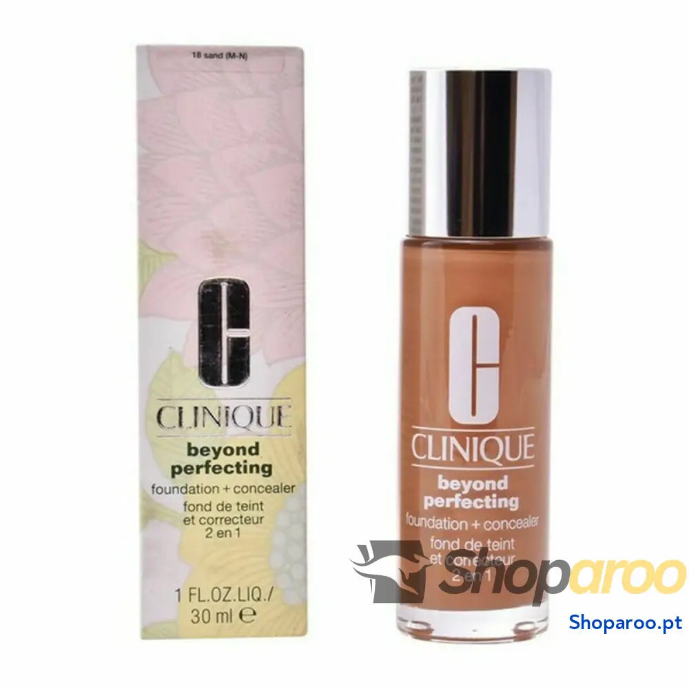 Base de Maquilhagem Fluida Clinique Beyond Perfecting Corretor Facial Nº 18 Sand 30 ml
