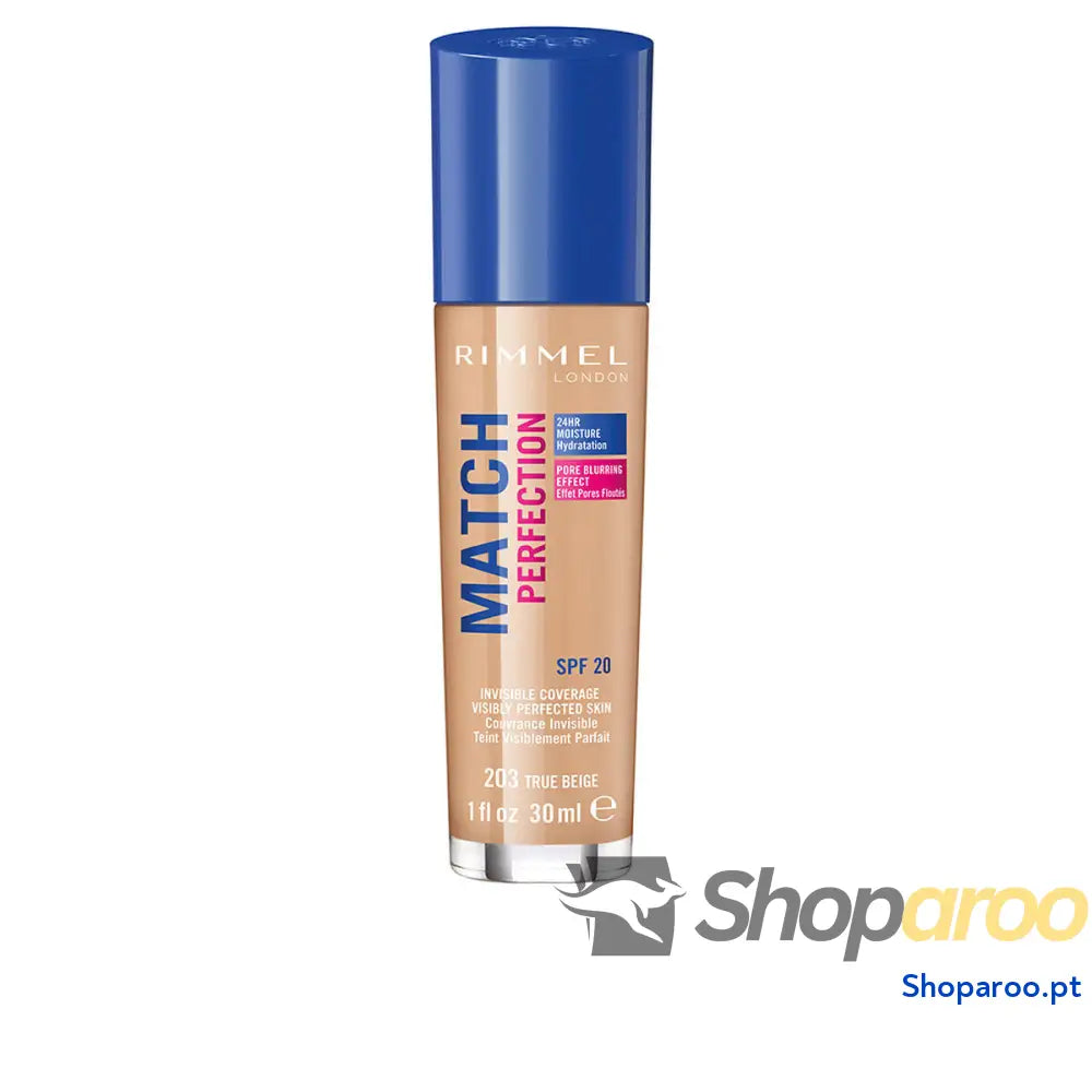 Base de Maquilhagem Fluida Rimmel London Match Perfection Nº 203