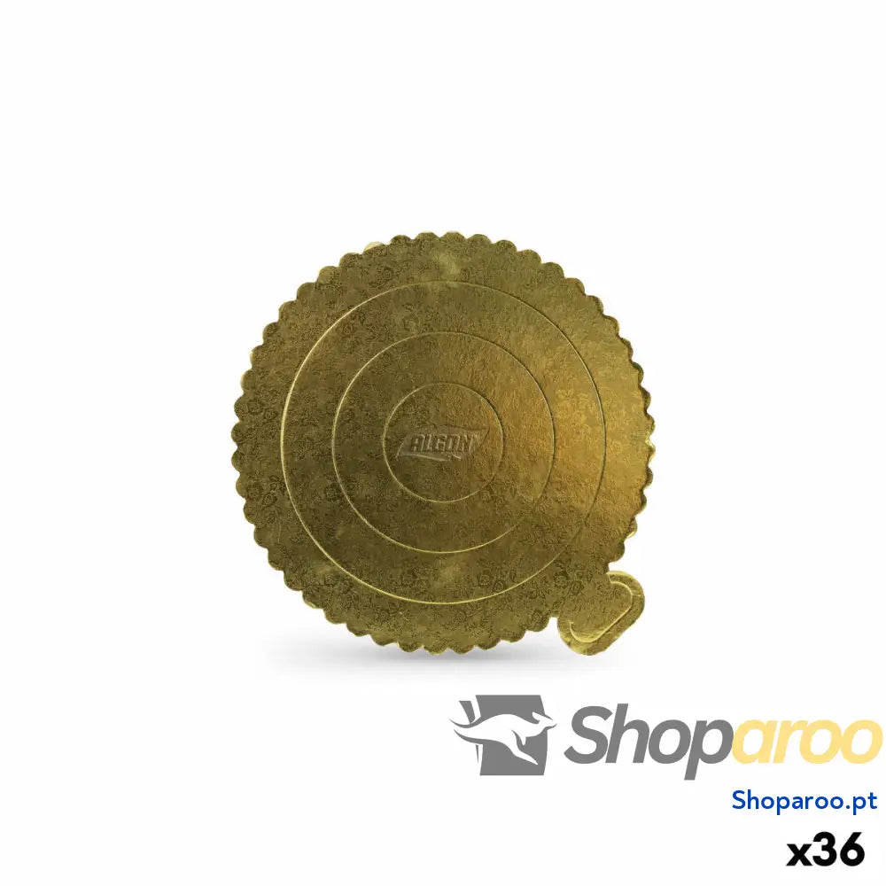 Base para bolo Algon Dourado 20 x cm (36 Unidades)