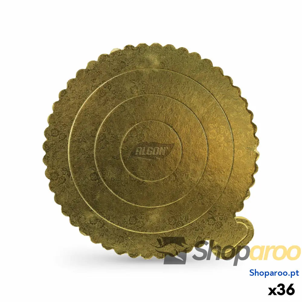 Base para bolo Algon Dourado 30 x cm (36 Unidades)