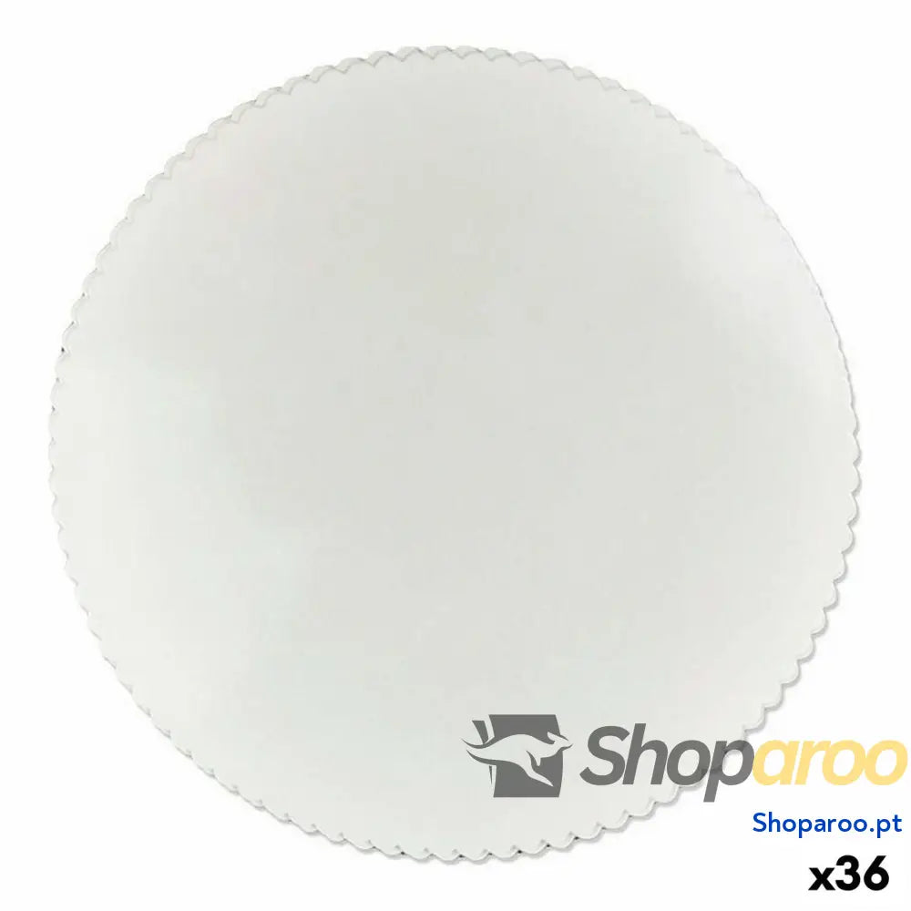 Base para bolo Branco Papel Conjunto 6 Peças
