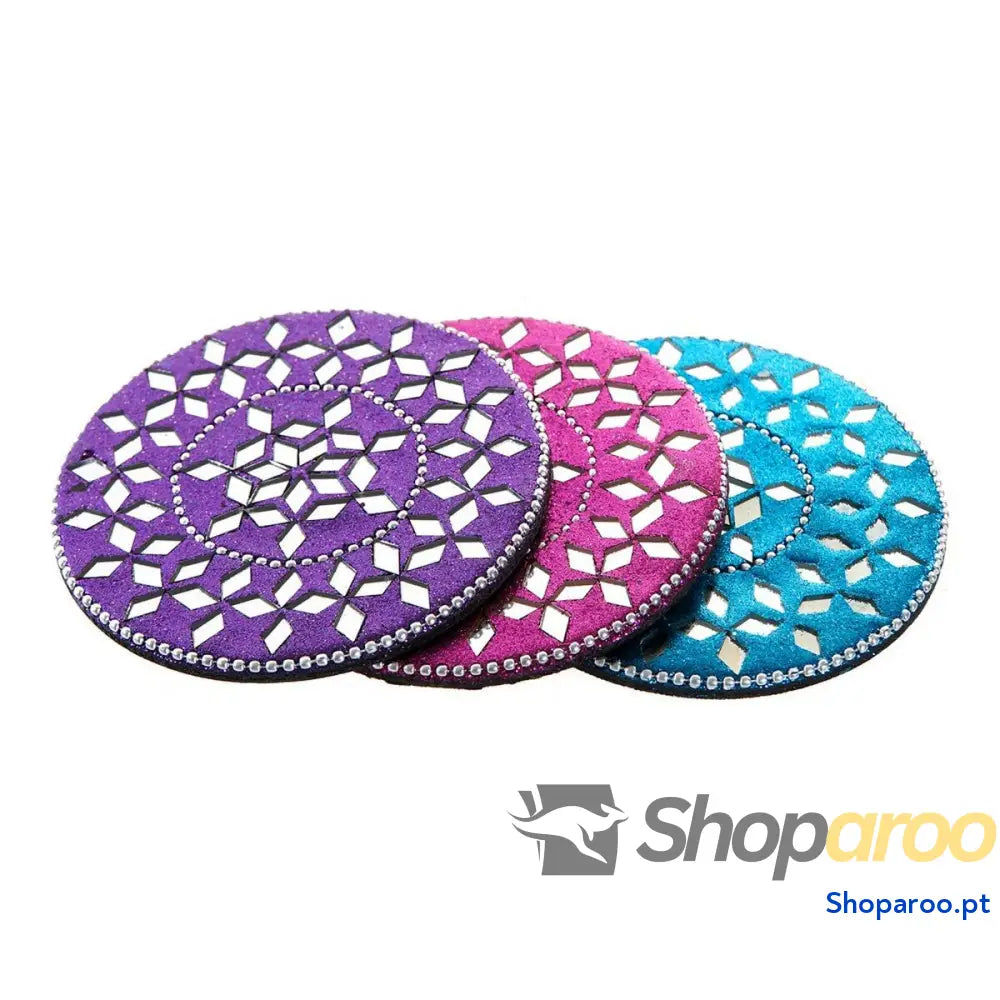 Base para Copos DKD Home Decor Alumínio Madeira MDF (3 pcs)
