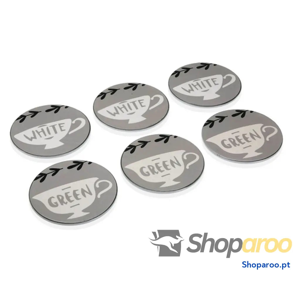 Base para Copos Versa (6 Peças) (11 x 4,5 x 11 cm) (6 pcs)